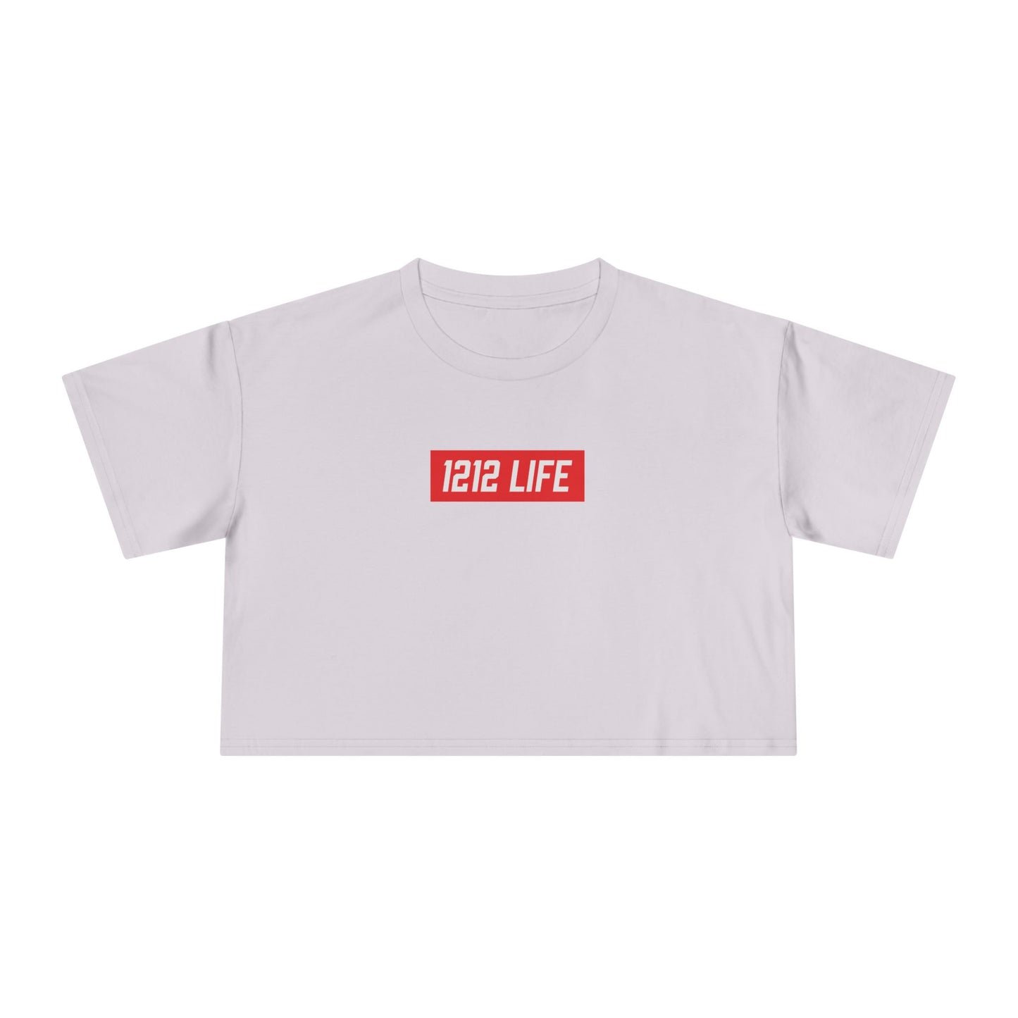1212 LiFE Women's Red Box Logo Crop Top