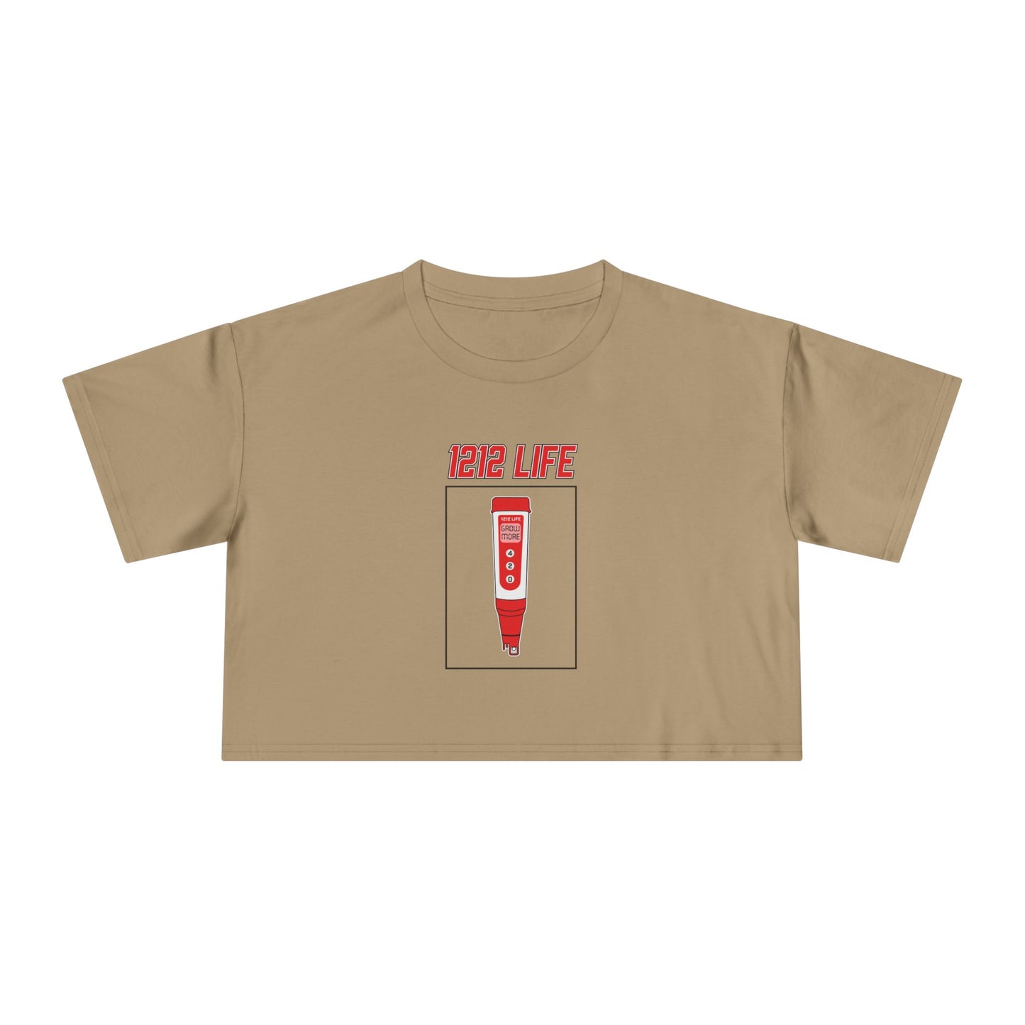 1212 LiFE Women's Red pH Pen Tribute Crop Top