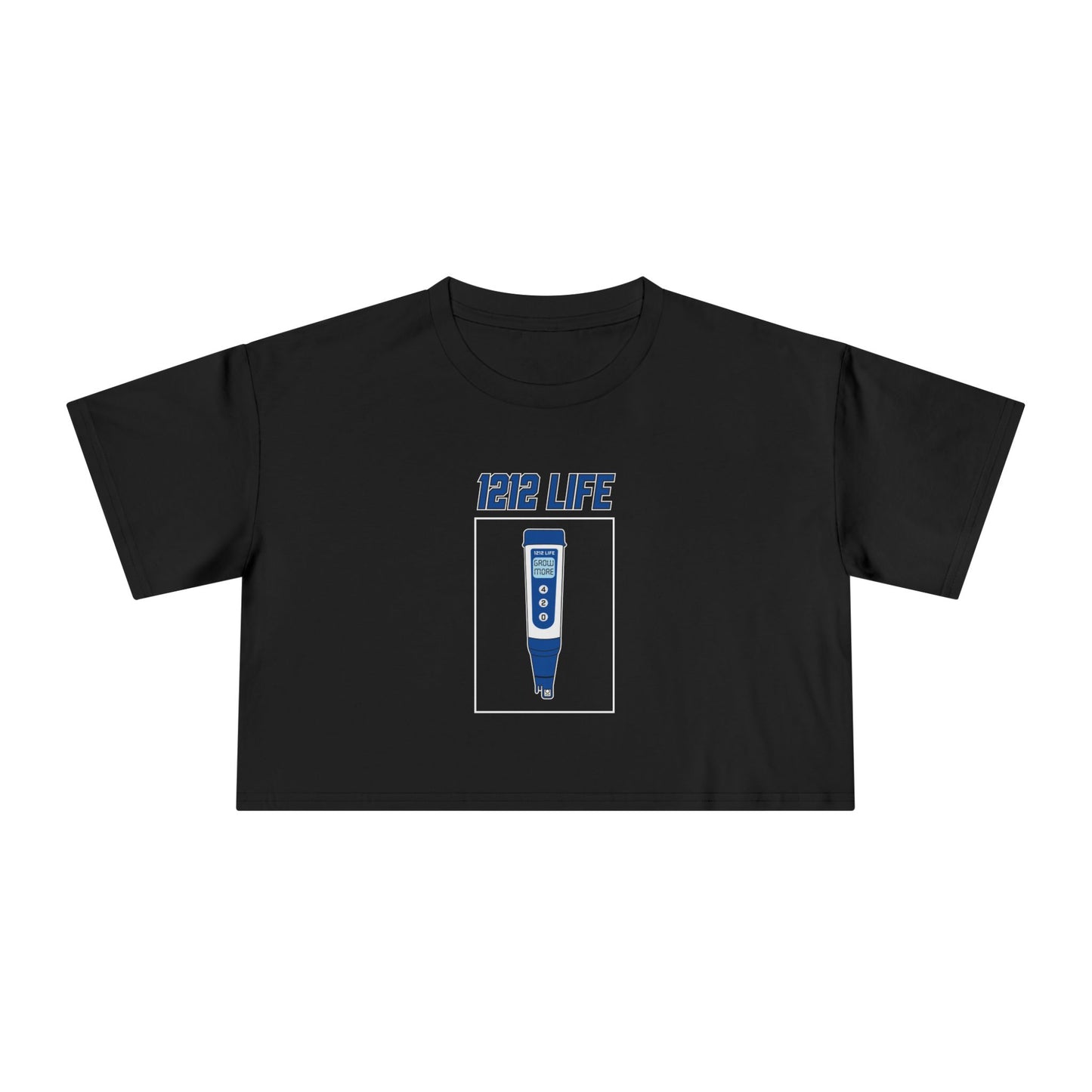 1212 LiFE Women's Blue pH Pen Tribute Crop Top