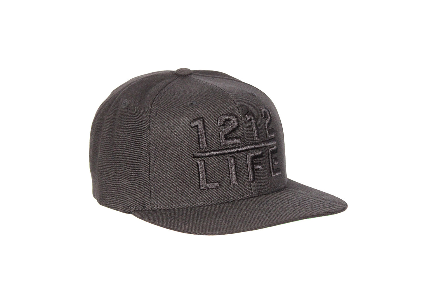 1212 LiFE Black on Black Snapback Hat