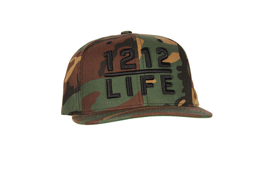 1212 LiFe Camo Snapback Hat