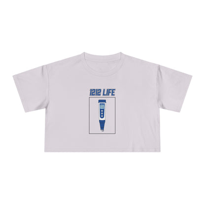 1212 LiFE Women's Blue pH Pen Tribute Crop Top
