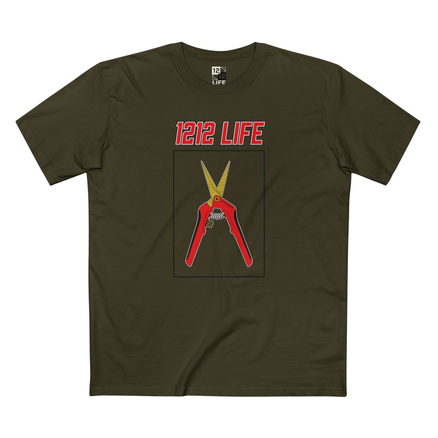 1212 LiFE Red Trimming Scissors Tribute Tee
