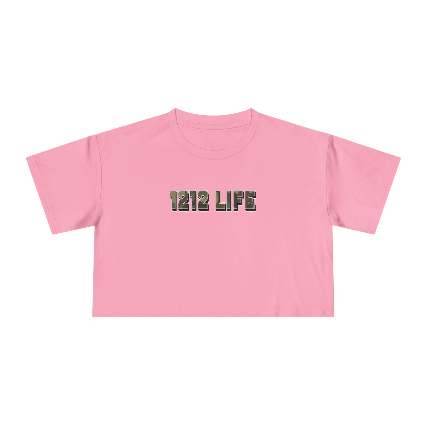 1212 LiFE Women's LowKey Camo Logo Crop Top