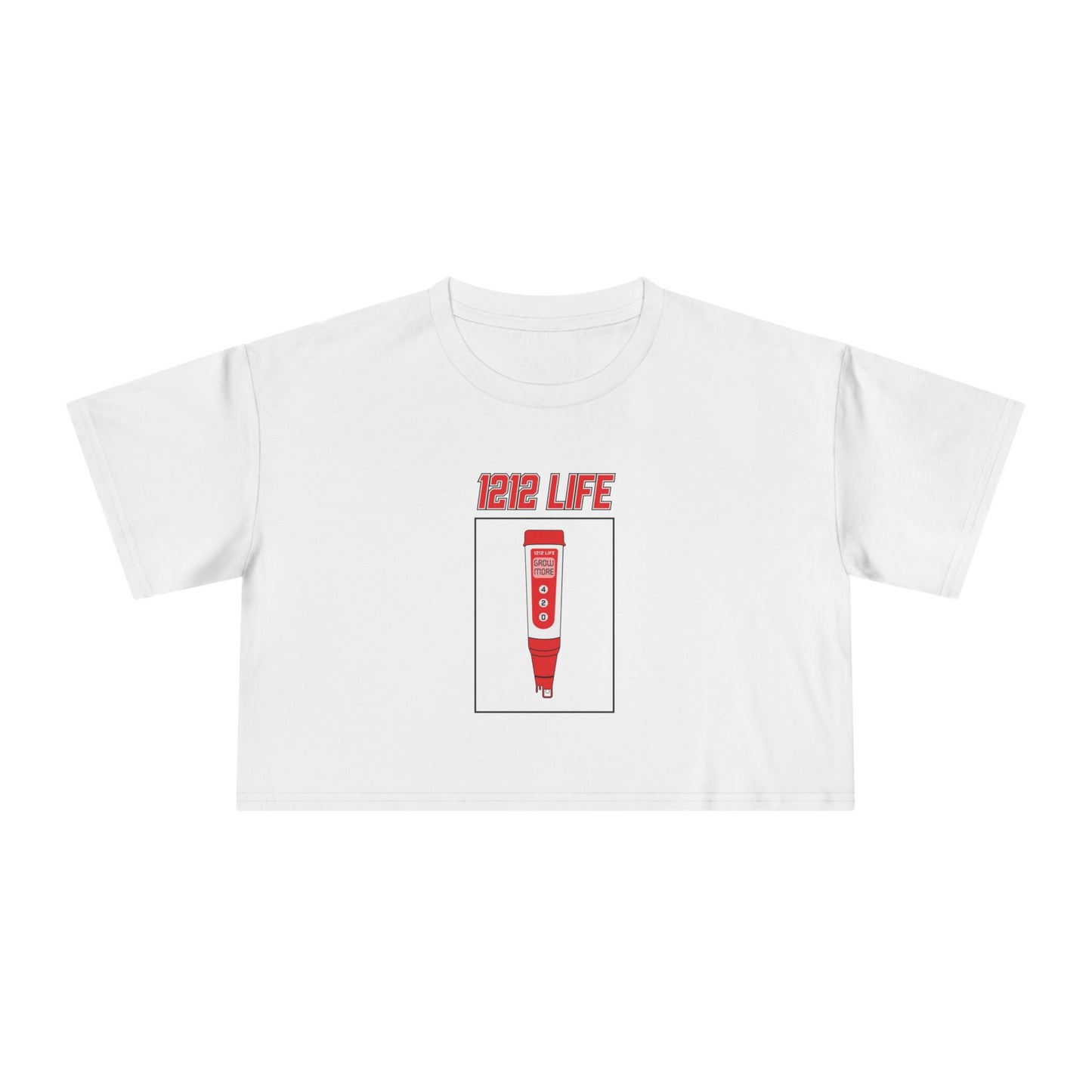1212 LiFE Women's Red pH Pen Tribute Crop Top
