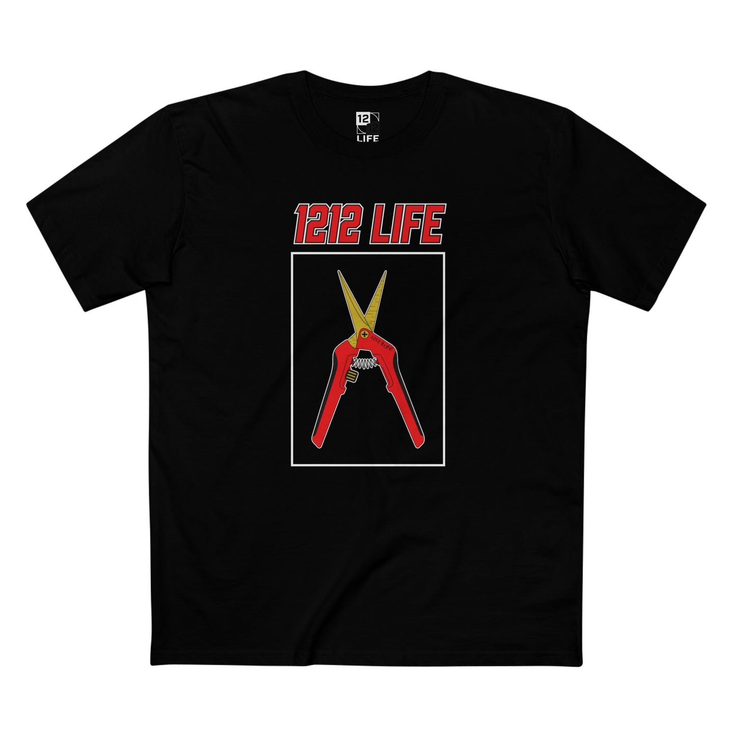 1212 LiFE Red Trimming Scissors Tribute Tee