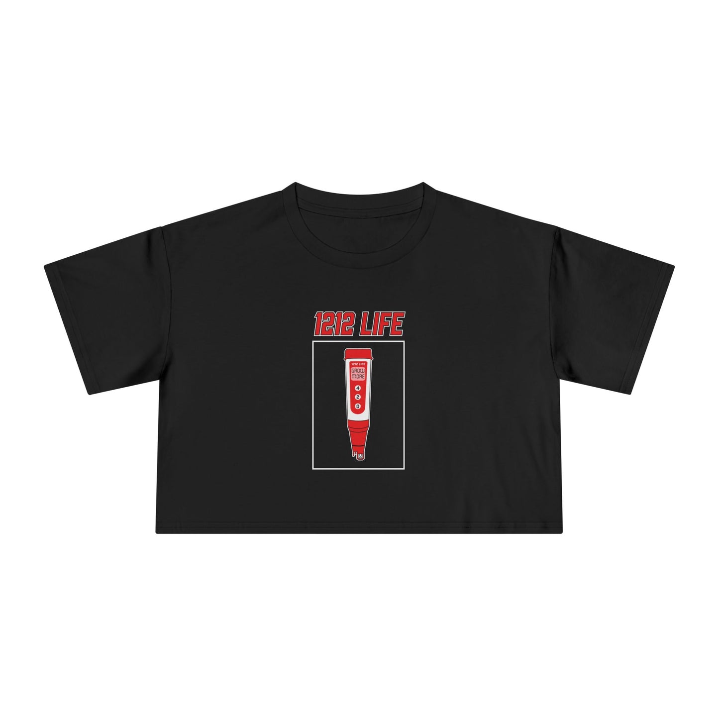 1212 LiFE Women's Red pH Pen Tribute Crop Top