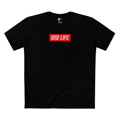 1212 LiFE Red Box Logo Tee