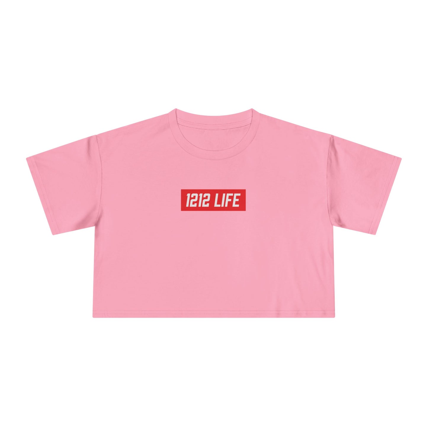 1212 LiFE Women's Red Box Logo Crop Top
