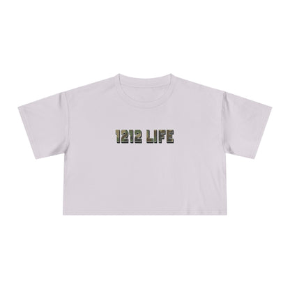 1212 LiFE Women's LowKey Camo Logo Crop Top