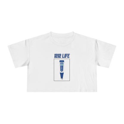 1212 LiFE Women's Blue pH Pen Tribute Crop Top