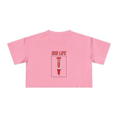 1212 LiFE Women's Red pH Pen Tribute Crop Top