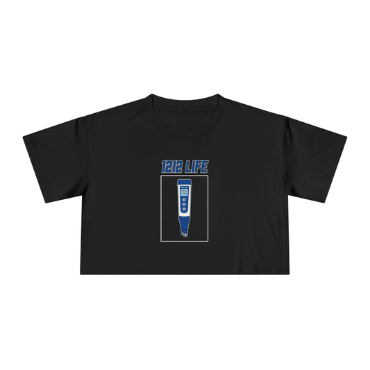 1212 LiFE Women's Blue pH Pen Tribute Crop Top