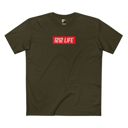 1212 LiFE Red Box Logo Tee