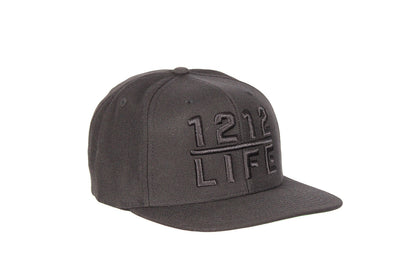 1212 LiFE Black on Black Snapback Hat