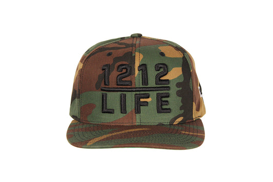1212 LiFe Camo Snapback Hat